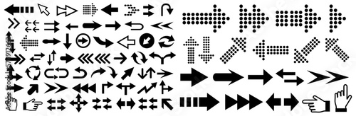 Arrow icons set. Arrow collection. Simple arrow big set. Vector illustration