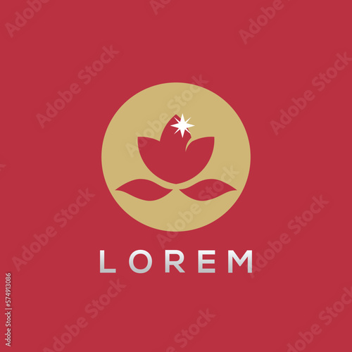 Shining Red Tulip Logo Design