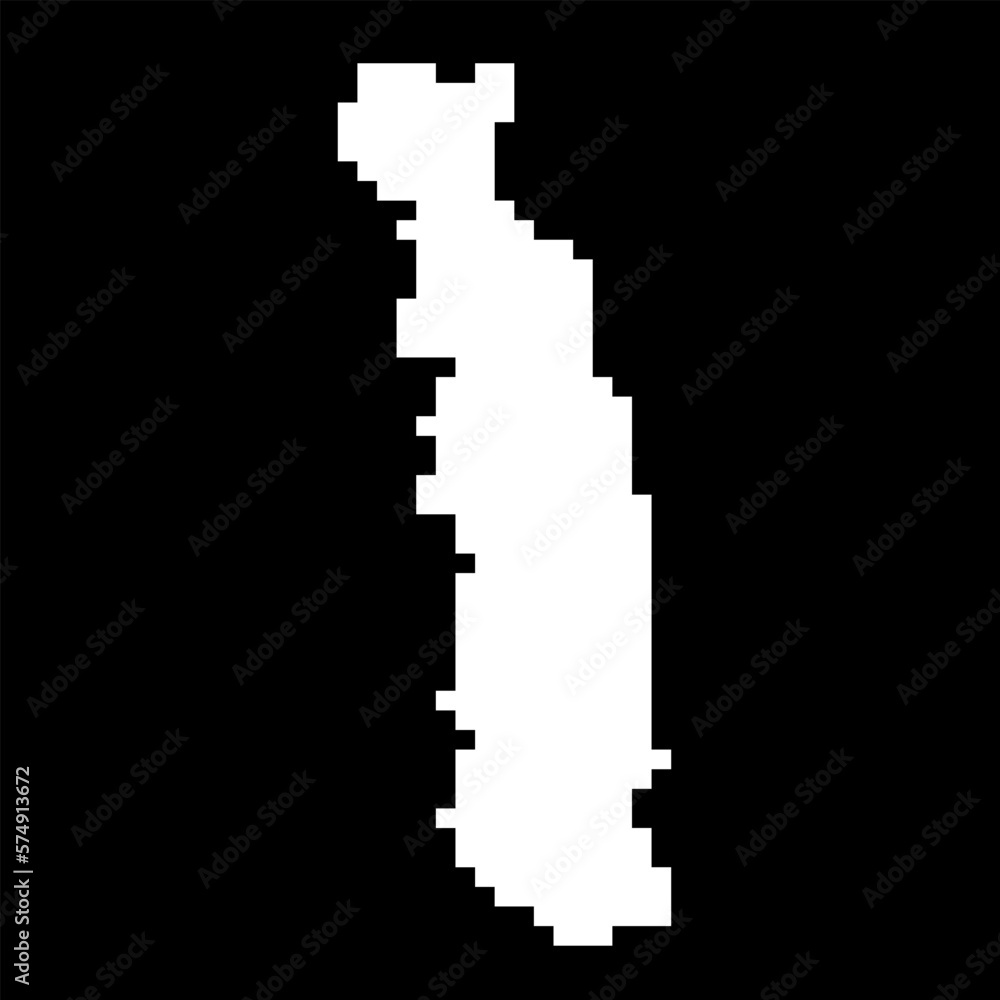 Fototapeta premium Pixel map of Togo. Vector illustration.