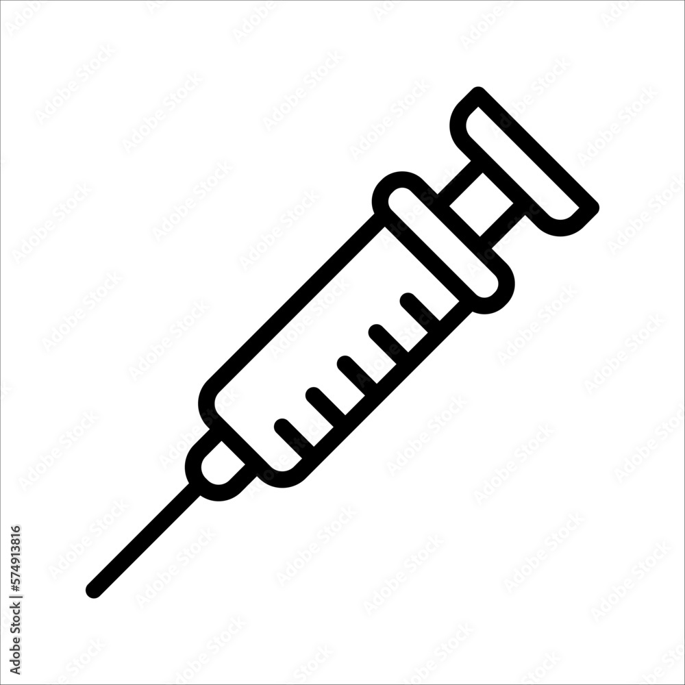 Syringe icon. Syringe icon for banners, infographics and templates. vector illustration on white background Syringe icon. Syringe icon for banners, infographics and templates. vector illustration on white background