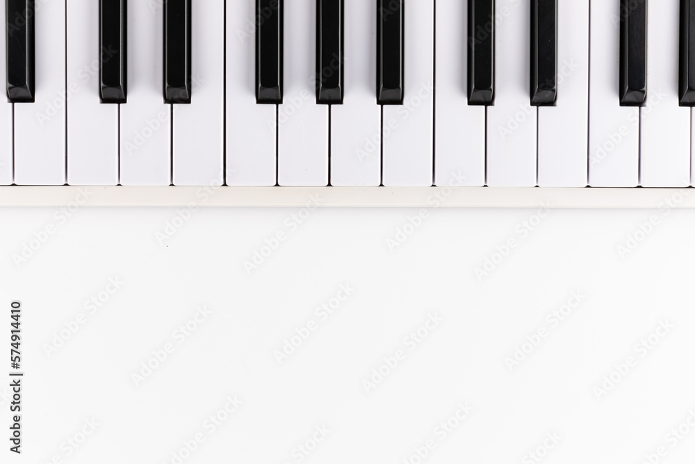 Black and White Piano Keys Taken From Above as a Flat Lay Image Black and White Piano Keys Taken From Above as a Flat Lay Image