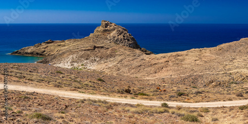 Columnar Jointing Structures Of Punta Baja, Cabo de Gata-Níjar Natural Park, UNESCO Biosphere Reserve, Almería, Andalucía, Spain, Europe