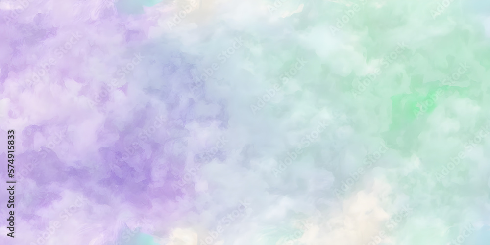 Abstract watercolor background with sky texture, Mint and lavender Abstract watercolor background with sky texture, Mint and lavender