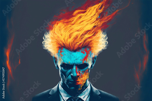 fiery-haired businessman