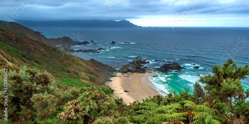 Seascape from Peña Furada Viewpoint, Ortigueira, La Coruña, Galicia, Spain, Europe