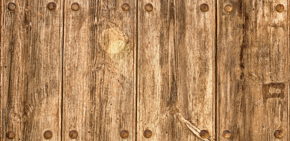 Naklejka premium Old Weathered Wood Textured Abstract Background Design