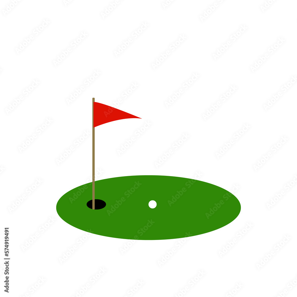 Fototapeta premium golf ball and hole