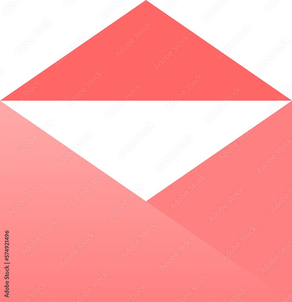 Open pink paper envelope mail icon Open pink paper envelope mail icon