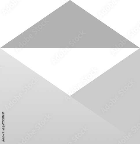 Open paper envelope mail icon PNG