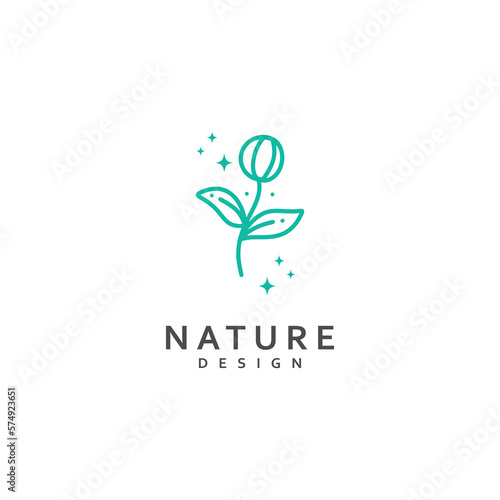 flower logo design vector icon illustration © Andreflamboyan