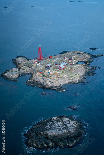 Aerial View of Pater Noster Lighthouse in Sweden photo