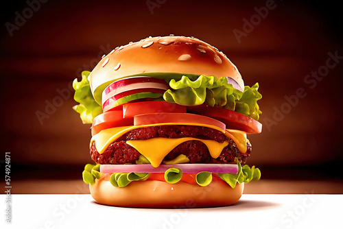 Holy burger art design created with Generative AI technology