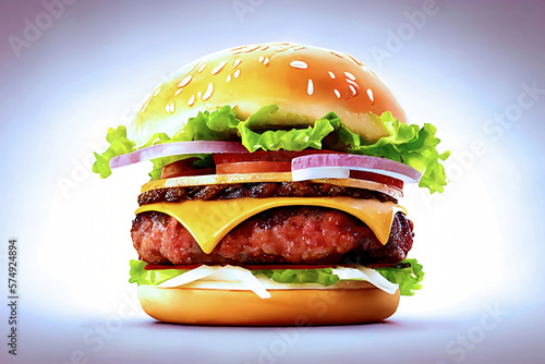 Holy burger art screen background created with Generative AI technology