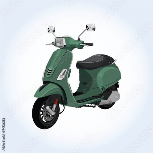scooter motorcycle bike motorbike motor vintage  transport transportation vehicle ride wheel retro illustration vector