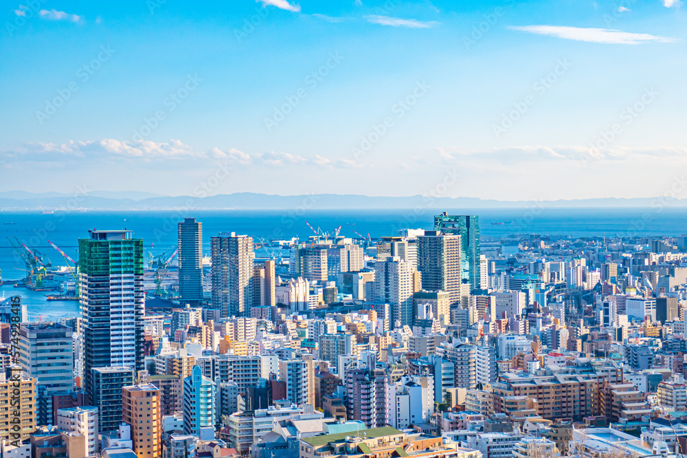 Fototapeta premium 海と街並み