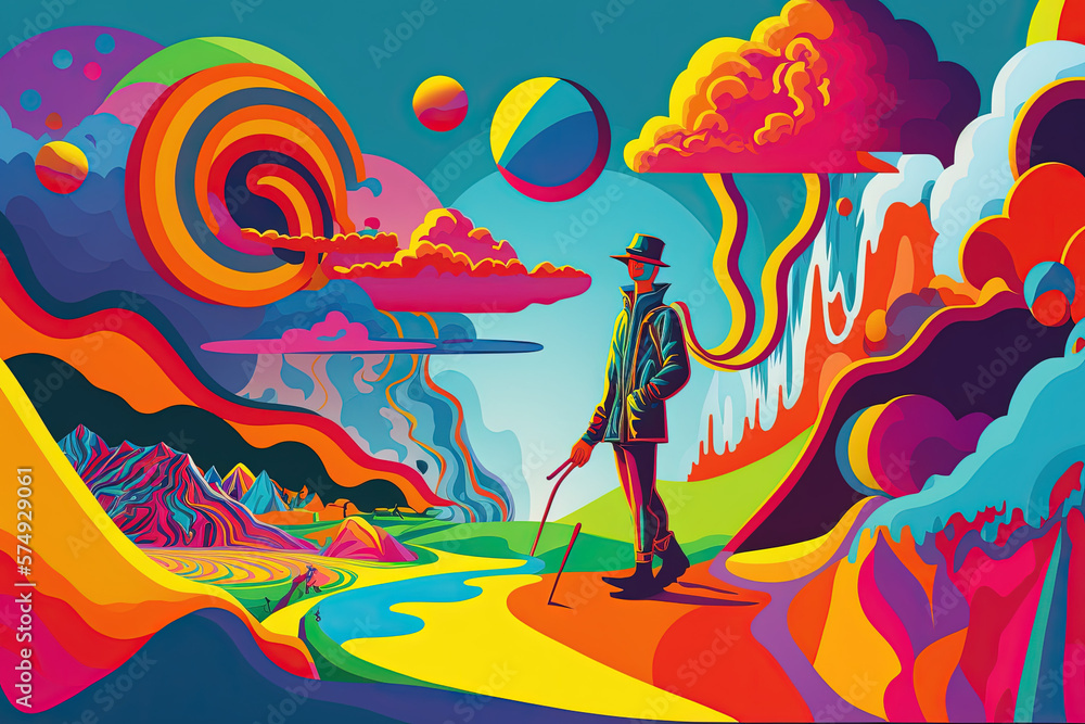 Obraz premium Abstract color fantasy. Ai generated