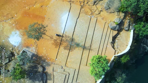 Rajdari and Devdari waterfalls are found in the Chandraprabha Wildlife Sanctuary. View form Drone photo