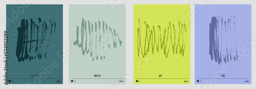 Wavy Brushstrokes and Posters