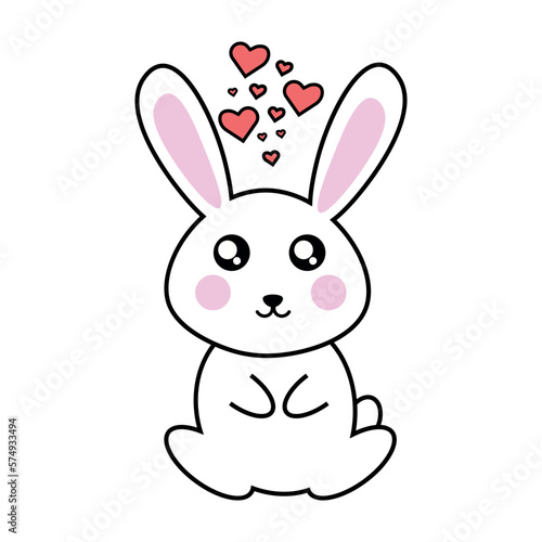 Bunny with hearts