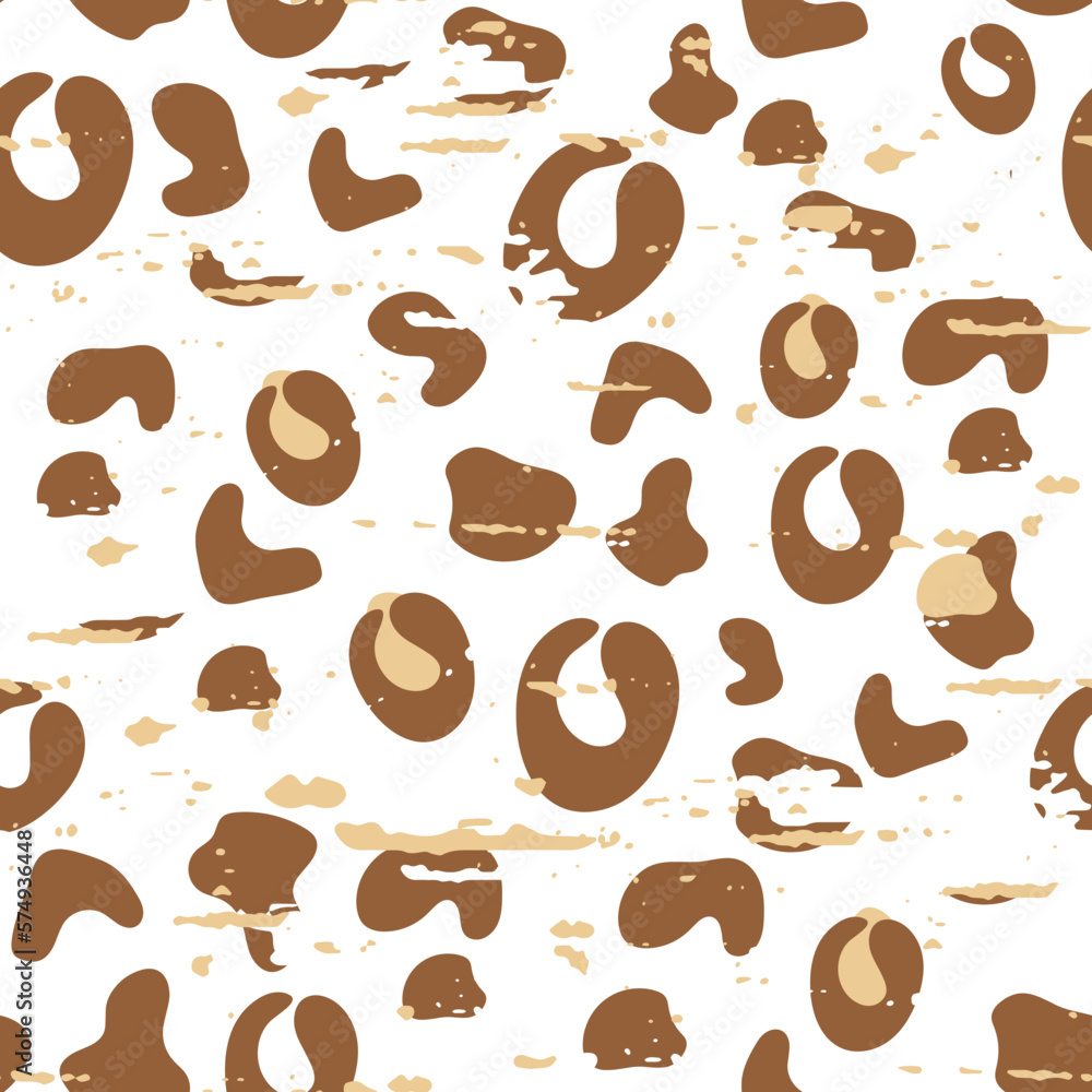 Obraz premium Modern Vector Seamless pattern of leopard skin for fabric, wallpaper, wrapping paper, crafting, texture and other. Animal jaguar skin vector, seamless cheetah skin vector, seamless cougar skin