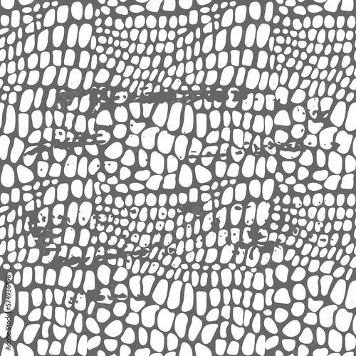 Predator Animal Skin Print. Dragon Skin Imitation. Seamless Pattern of crocodile skin. Snake pattern. Alligator Close up Background. African Leather Illustration for fabric, wallpaper, wrapping paper,