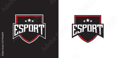 game esport logo for competitive game team, simple game esport logo vector
