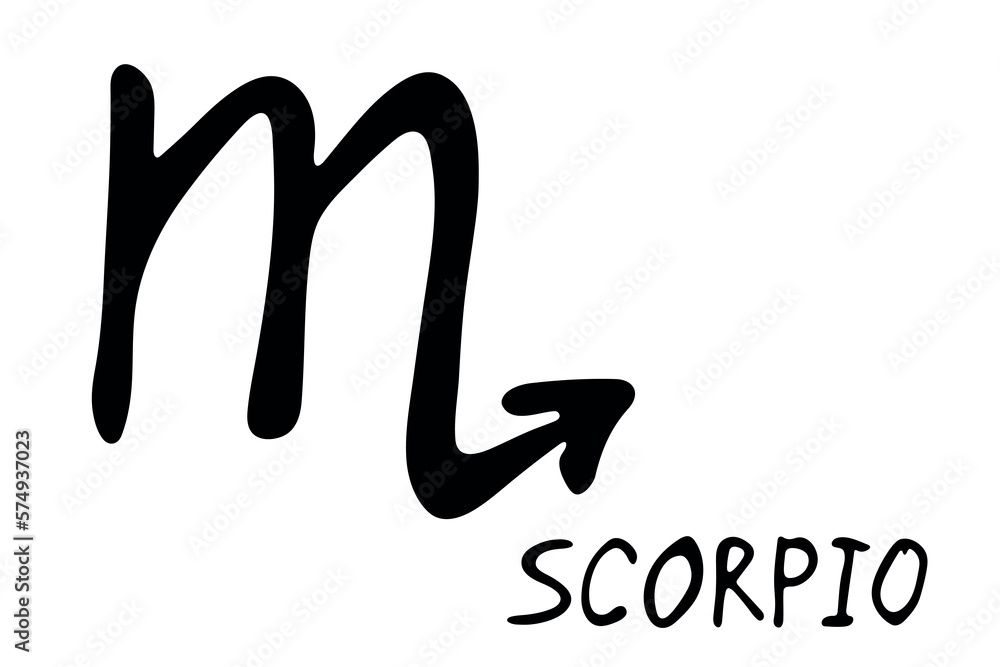 Hand drawn scorpio zodiac sign Esoteric symbol doodle Astrology clipart Element for design Hand drawn scorpio zodiac sign Esoteric symbol doodle Astrology clipart Element for design