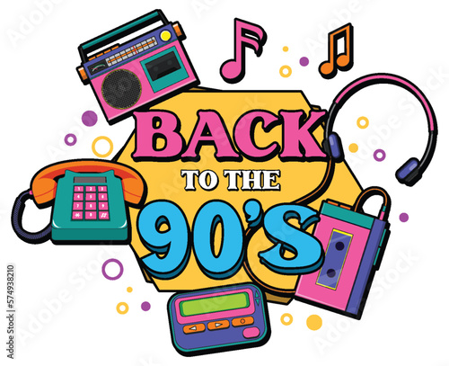 Back to the 90s banner template