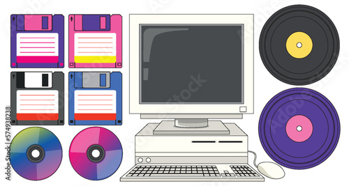 Retro objects and electronic devices