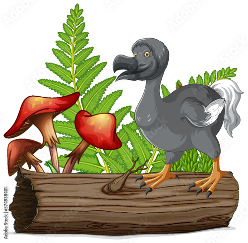 Dodo bird extinction animal cartoon character
