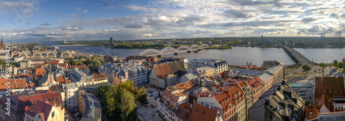 Riga. View from the observation deck of the Church of St. Peter. photo