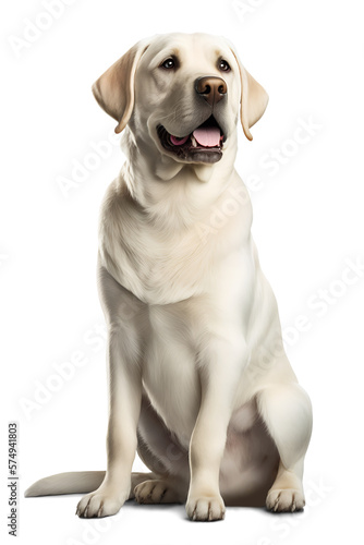 Labrador retriever portrait, isolated background. Generative Ai