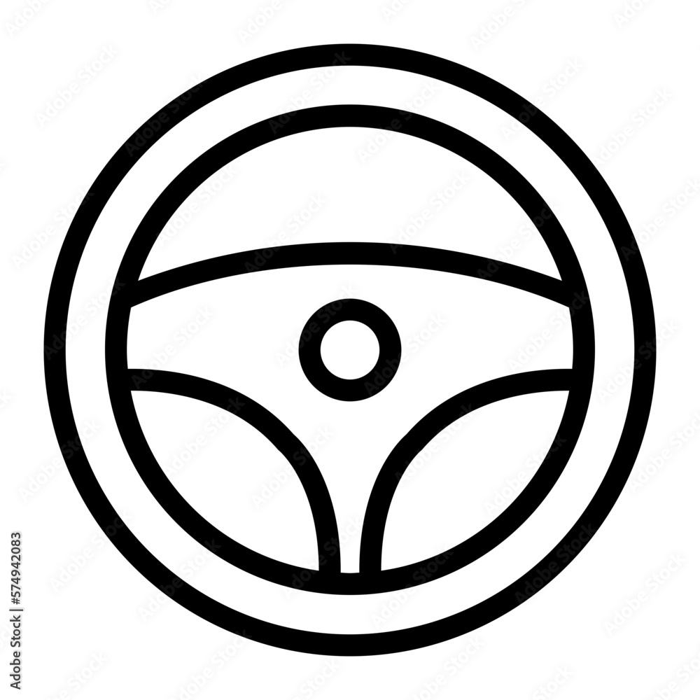 steering wheel line icon steering wheel line icon