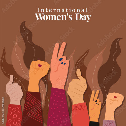 International women's day vector background