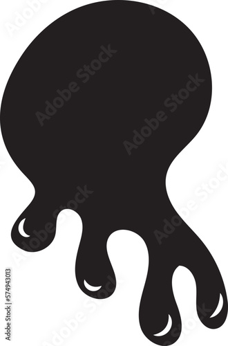 Pintura, chocolate, gotas, formas