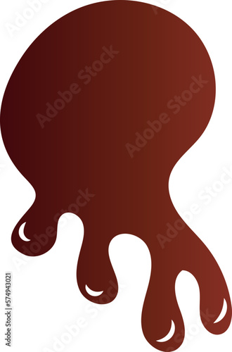 Pintura, chocolate, gotas, formas