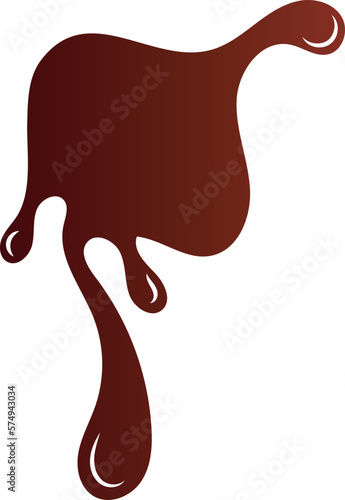 Pintura, chocolate, gotas, formas