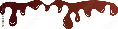 Pintura, chocolate, gotas, formas