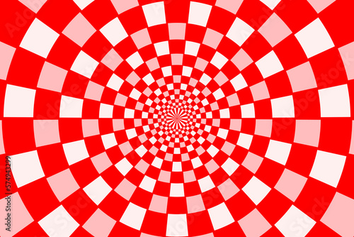 Checkered sectors on disk In concentric circles Abstract squares background