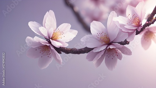 Cherry blossom branch, generative AI © progressman