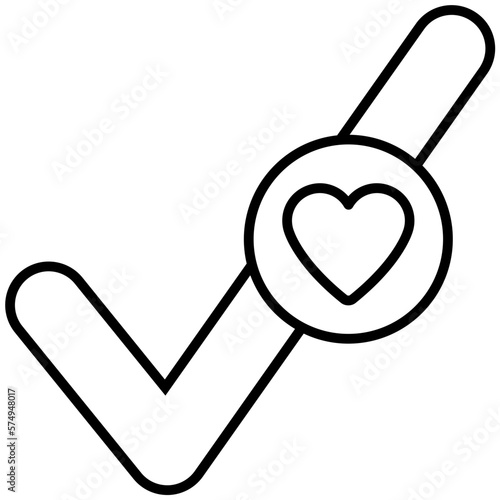Amor aceptado. Correcto. San Valentín. Corazones.