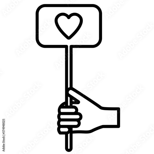 Mano con póster de corazón. Amor. San Valentín. Corazones.