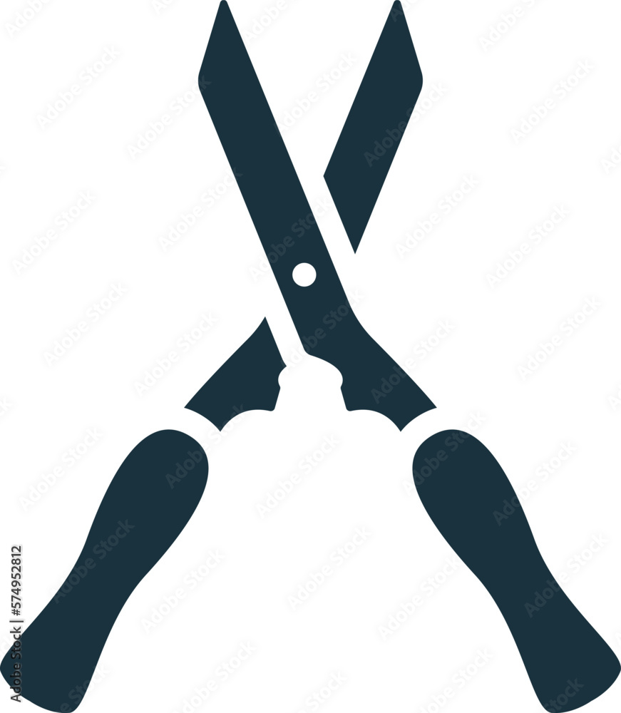 Garden shears icon. Monochrome simple sign from agriculture collection