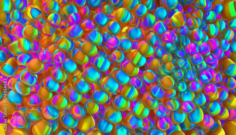 Abstract colorful shape, 3d render Generative Ai
