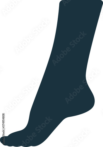 Foot icon. Monochrome simple sign from anatomy collection. Foot icon for logo, templates, web design and infographics.