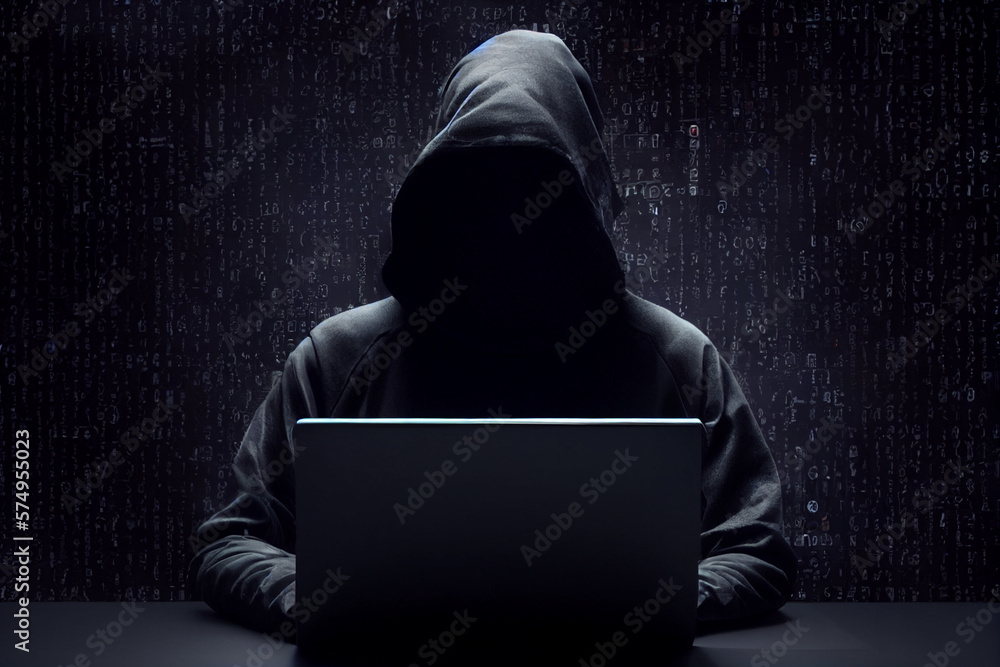 Anonymous hacker without face typing computer laptop. Concept of hacking cybersecurity, cybercrime, cyberattack, etc. Anonymous hacker without face typing computer laptop. Concept of hacking cybersecurity, cybercrime, cyberattack, etc.