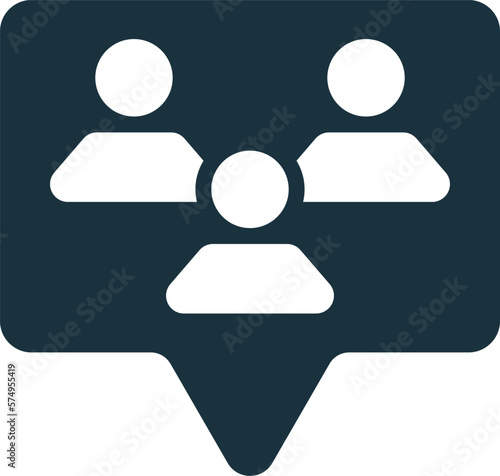 Followers icon. Monochrome simple sign from blogging collection. Followers icon for logo, templates, web design and infographics.