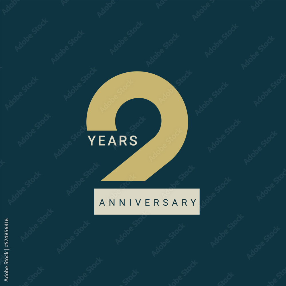 2 Years, 2nd, Anniversary Logo, Vector Template Design element for birthday, invitation, wedding, jubilee and greeting card illustration. 2 Years, 2nd, Anniversary Logo, Vector Template Design element for birthday, invitation, wedding, jubilee and greeting card illustration.