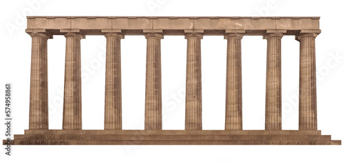 Leinwand Poster ancient greek classical doric colonnade transparent PNG