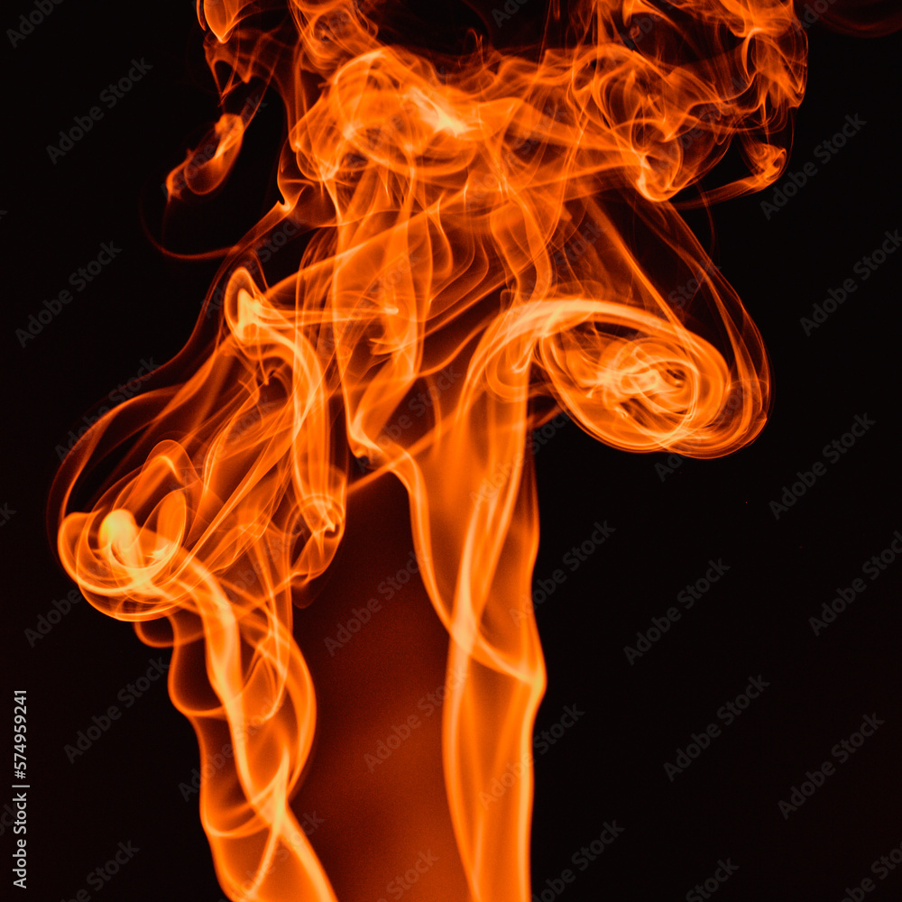 Abstract backdrop with stains of orange incense smoke Abstract backdrop with stains of orange incense smoke